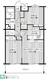 ステラメゾン下北沢 2LDKの間取図画像