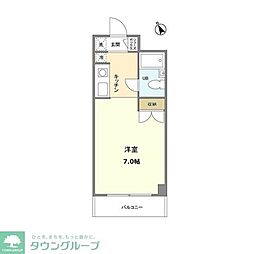 アルモニコンフォール ワンルームの間取図画像