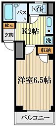 コーポシノハラ 1Kの間取図画像