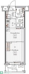 ミライズ柴又レジデンス 1DKの間取図画像