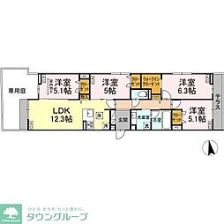 セレスティア新小岩 4LDKの間取図画像