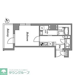 ES-Grande門前仲町 1Kの間取図画像