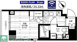 ステージファースト蔵前アジールコート 1Kの間取図画像