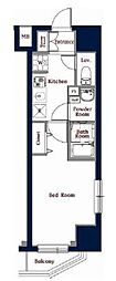 N-stageUeno 1Kの間取図画像