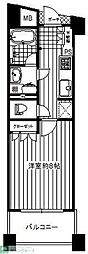アクシルコート上野 1Kの間取図画像
