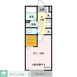 ラフローラ 1Kの間取図画像