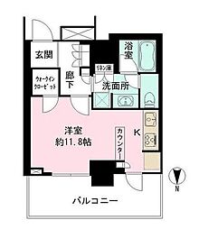 浅草タワー ワンルームの間取図画像