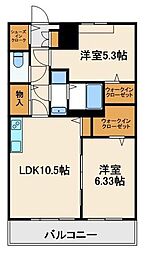 アクシス瑞江 2LDKの間取図画像