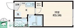 Sincrease柴又 1Kの間取図画像