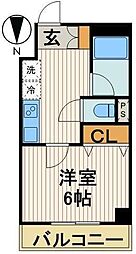 ECLUSE 1Kの間取図画像