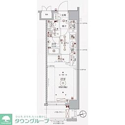 レアライズ浅草3 1Kの間取図画像