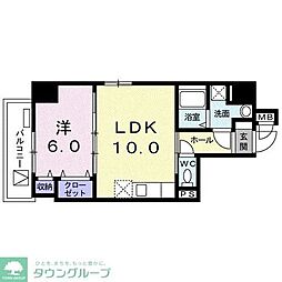 デュランタ錦糸町 1LDKの間取図画像