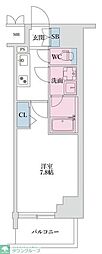 スプランディッド四ツ木 1Kの間取図画像
