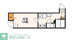 ブロンお花茶屋 1Kの間取図画像