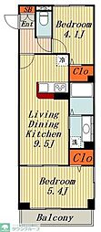 仮称江戸川区東小岩計画 2DKの間取図画像
