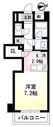 CIELBLEU ワンルームの間取図画像