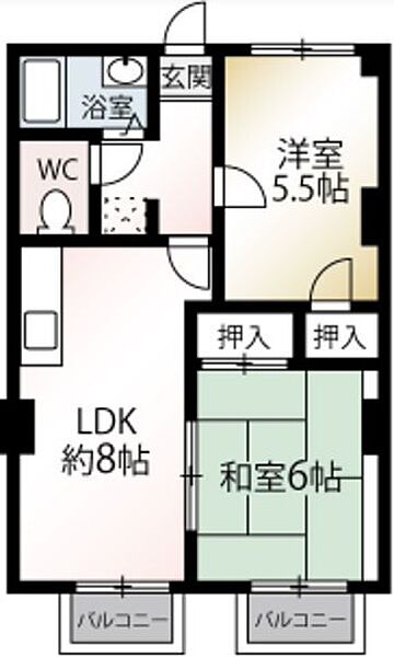 プリエール八田B 201｜福岡県福岡市東区八田３丁目(賃貸アパート2LDK・2階・40.95㎡)の写真 その2