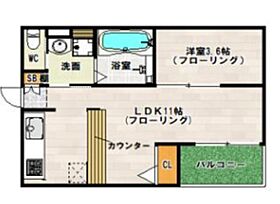 Dream stage香椎Oase  ｜ 福岡県福岡市東区香椎駅東３丁目（賃貸アパート1LDK・1階・35.01㎡） その2