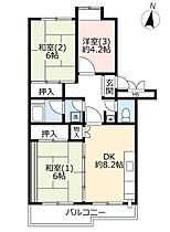 UR習志野海浜秋津  ｜ 千葉県習志野市秋津2丁目（賃貸マンション3DK・3階・66.25㎡） その2