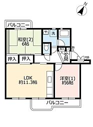 間取図画像 2LDK