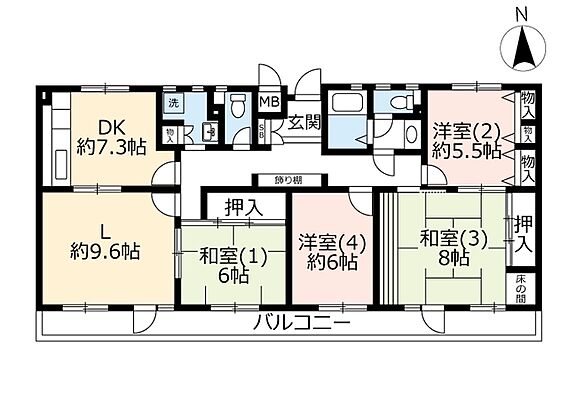 UR都市機構千葉ニュータウン原山団地3—8—14_間取り_0