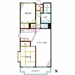 サンライト西新宿 2LDKの間取図画像