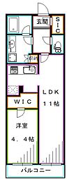 シンフォニーアンダンテ荻窪 1LDKの間取図画像