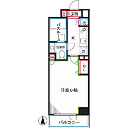 アジールコート西新宿 1Kの間取図画像