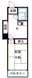 荻窪グランドマンション 1Kの間取図画像