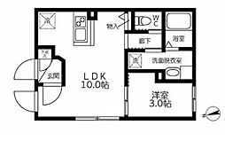 中野エイベストハイム 1LDKの間取図画像
