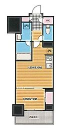 クレストコート東中野 1LDKの間取図画像