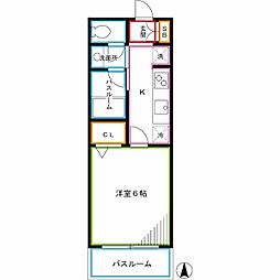 ファーストシティ上落合 1Kの間取図画像