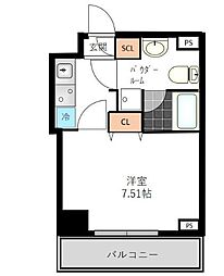 サンフル西新宿 1Kの間取図画像