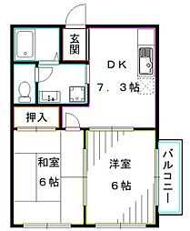ルネ・マツトシ 2DKの間取図画像
