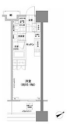 パークハビオ西新宿 ワンルームの間取図画像