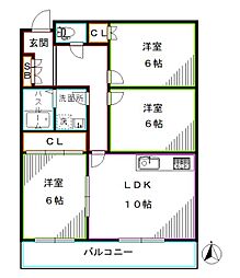 カサカスタニア 3LDKの間取図画像