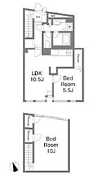 目白台ビル 2LDKの間取図画像