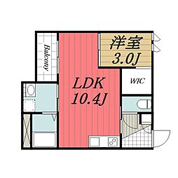 京成千原線 大森台駅 徒歩11分の賃貸アパート 3階1LDKの間取り