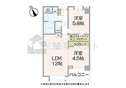 セントエルモ三鷹下連雀 2LDKの間取り