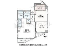 共栄デューク高輪 2LDKの間取図画像