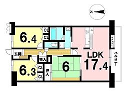 スペリア佐屋東館 3LDKの間取図画像