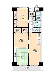 一力グランドマンション 3LDKの間取図画像