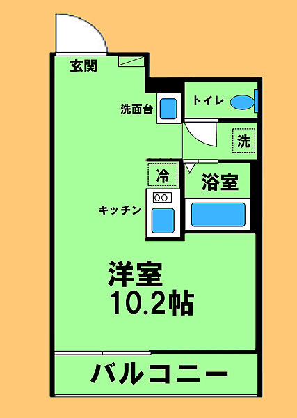 神奈川県相模原市中央区矢部1丁目(賃貸アパート1R・2階・23.10㎡)の写真 その2