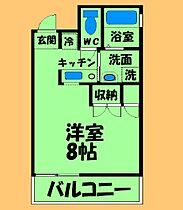 神奈川県相模原市緑区西橋本1丁目（賃貸マンション1R・4階・25.08㎡） その2