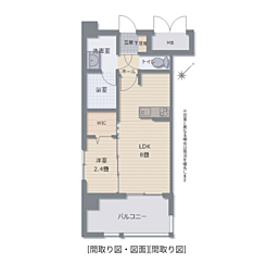 グランフォーレプライム県庁前 1DKの間取図画像