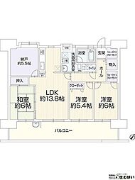 アンピール空港南 3SLDKの間取図画像