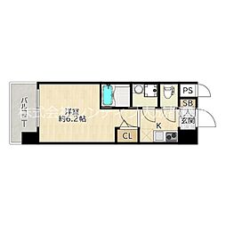 JR大阪環状線 桜ノ宮駅 徒歩3分の賃貸マンション 6階1Kの間取り