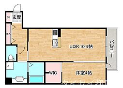京阪本線 土居駅 徒歩7分の賃貸アパート 1階1LDKの間取り
