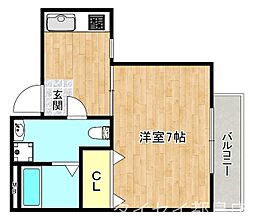 ドゥエリング大宮 1Kの間取図画像