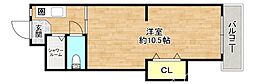 サンライズ和歌山 1Kの間取図画像